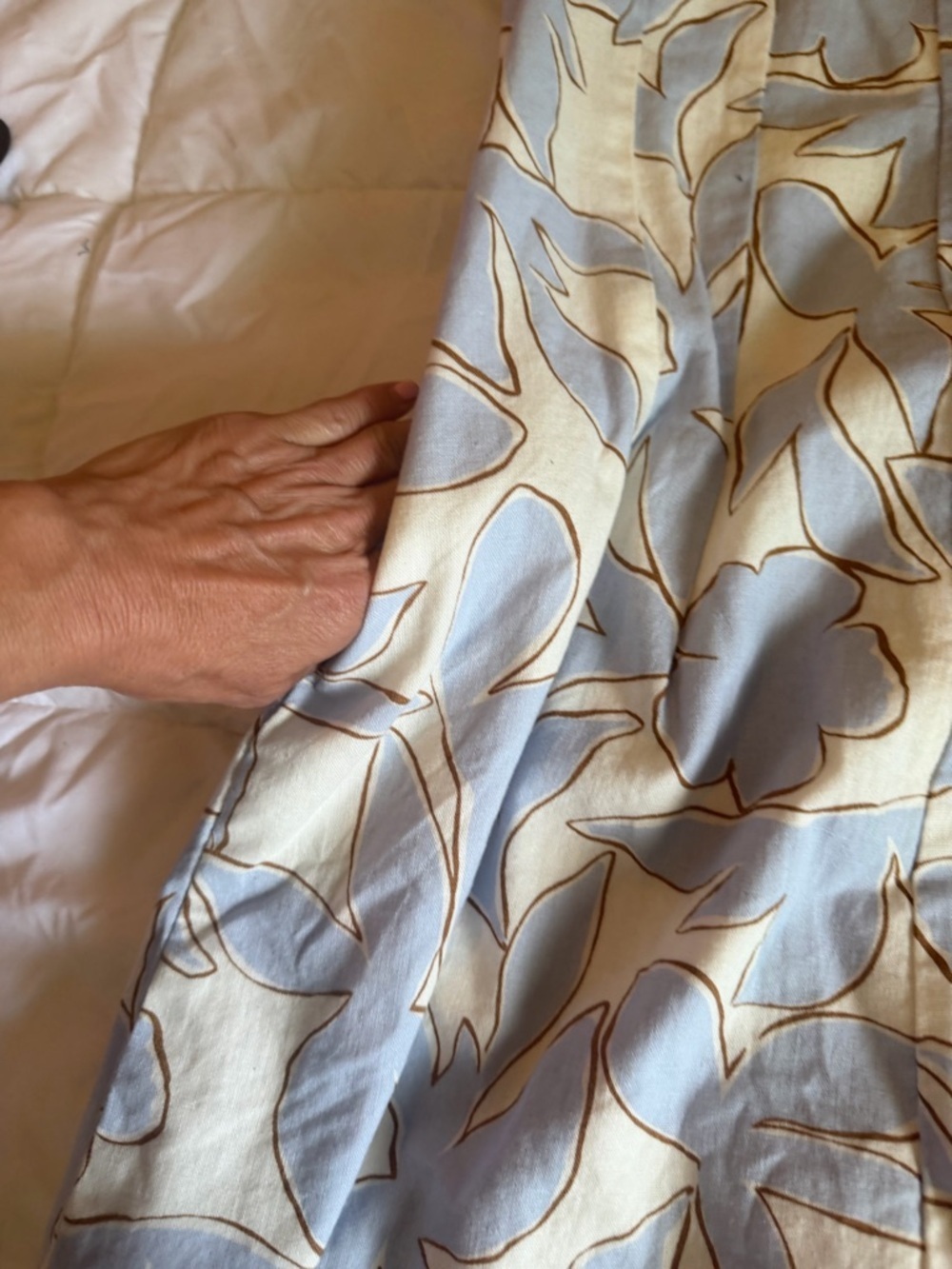 a new day linen and cotton Light Blue and White Floral Mini Dress - Picture 7 of 9